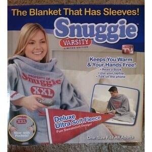 Snuggie Blanket That Has Sleeves As Seen On TV Limited Edition Varsity, Pockets